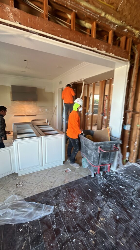 Apartment demolition Los Angeles